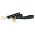 SMOOTH SPIKE LEATHER DOG LEASH / GOLD